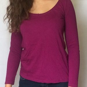Long sleeve magenta shirt